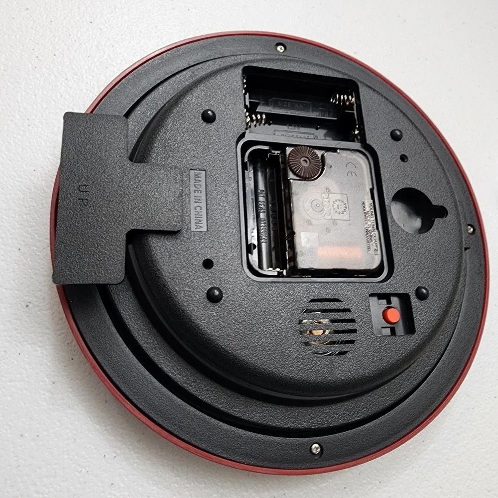VTG 1993 Cracker Barrel Thomas Kinkade Plaid Tidings Christmas Carol Sound Clock